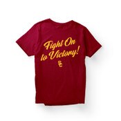 USC Trojans Team Trojan Cardinal SC Interlock Fight on to Victory T-Shirt